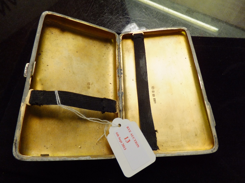 A Birmingham silver cigar case