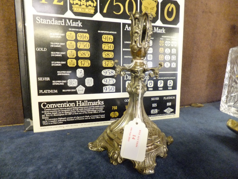 A continental 800 silver candle stick