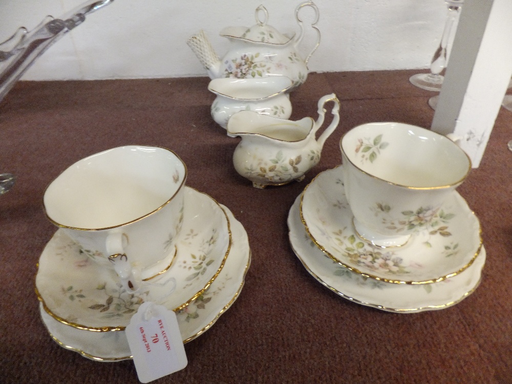 A Royal Albert "Haworth" tea set for two