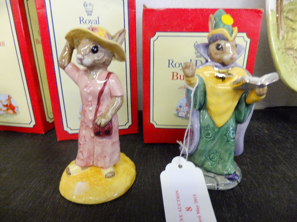 Two Royal Doulton Bunnykins figures "Mystic" and "Sightseer" both boxed