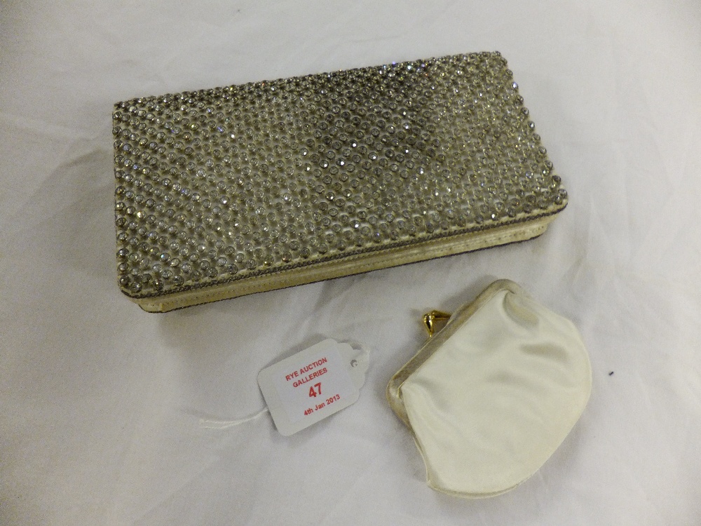 A 1950s diamonte evening bag made by Sagil, Rue de Rivoli, Paris