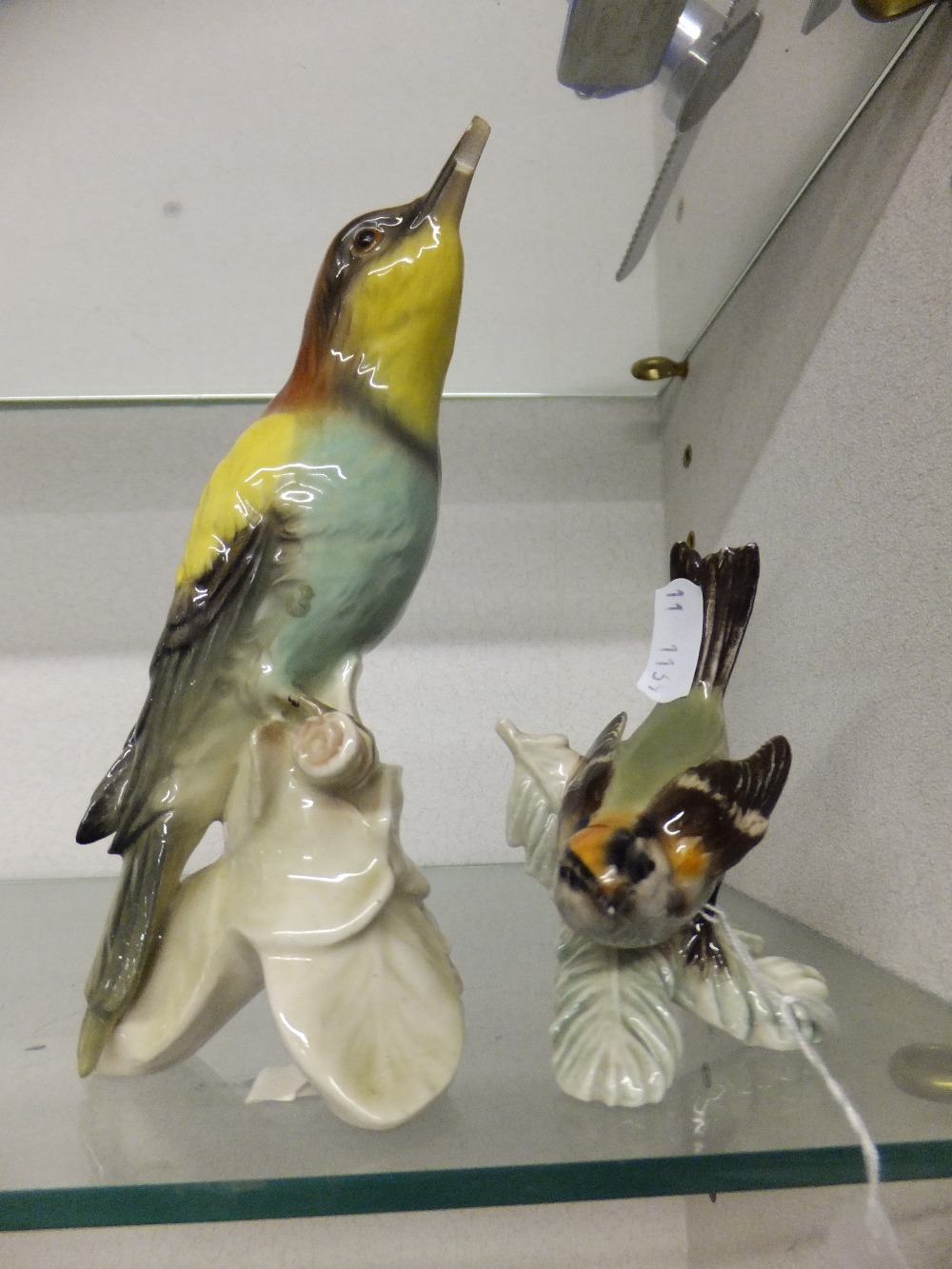 Two Goebel bird figurines A/F