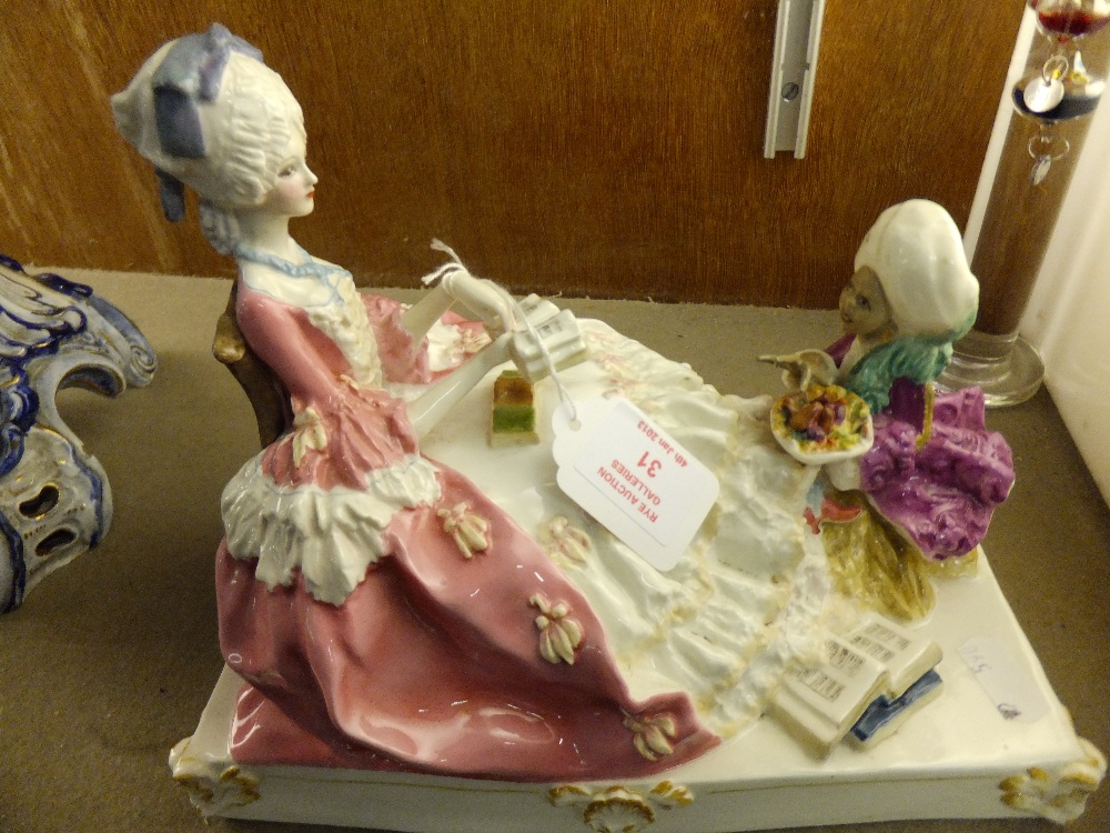 A Royal Worcester figurine 'The Planter's Daughter' some restoration with puce mark to base