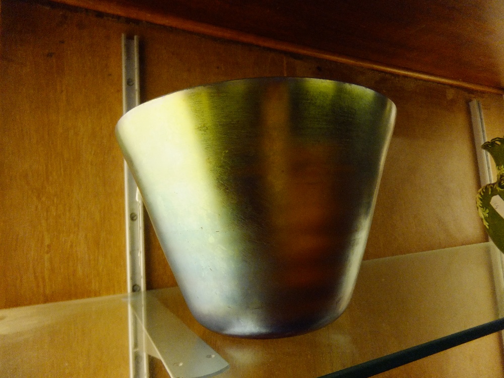 A Loetz ribbed vase