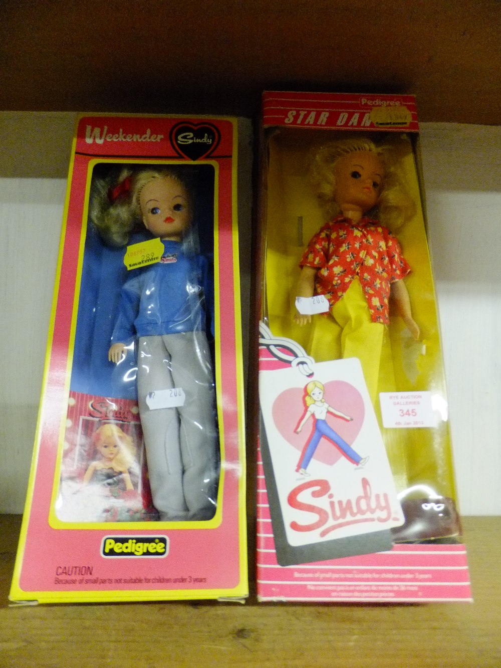 Two Sindy dolls in boxes (A/F)