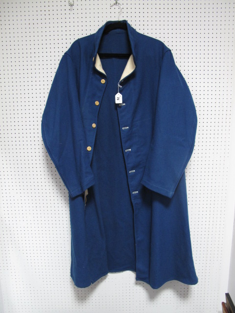 A WWII Military Convalescent`s Coat, in blue, appears unused with all correct labels; plus a