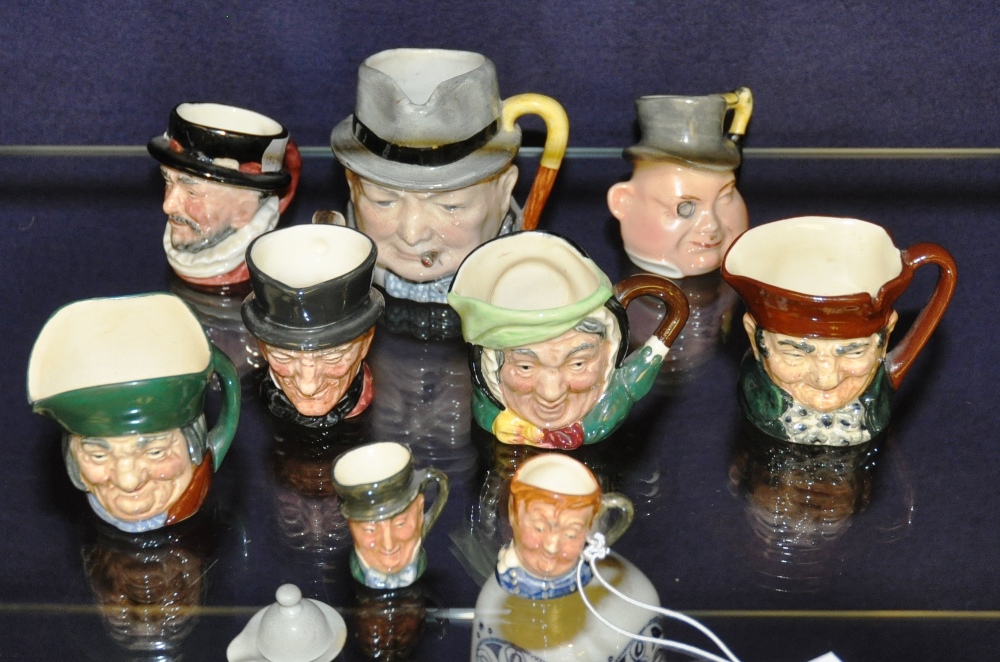 A group of character jugs, mostly by Royal Doulton to include Beefeater, and Sairey Gamp etc