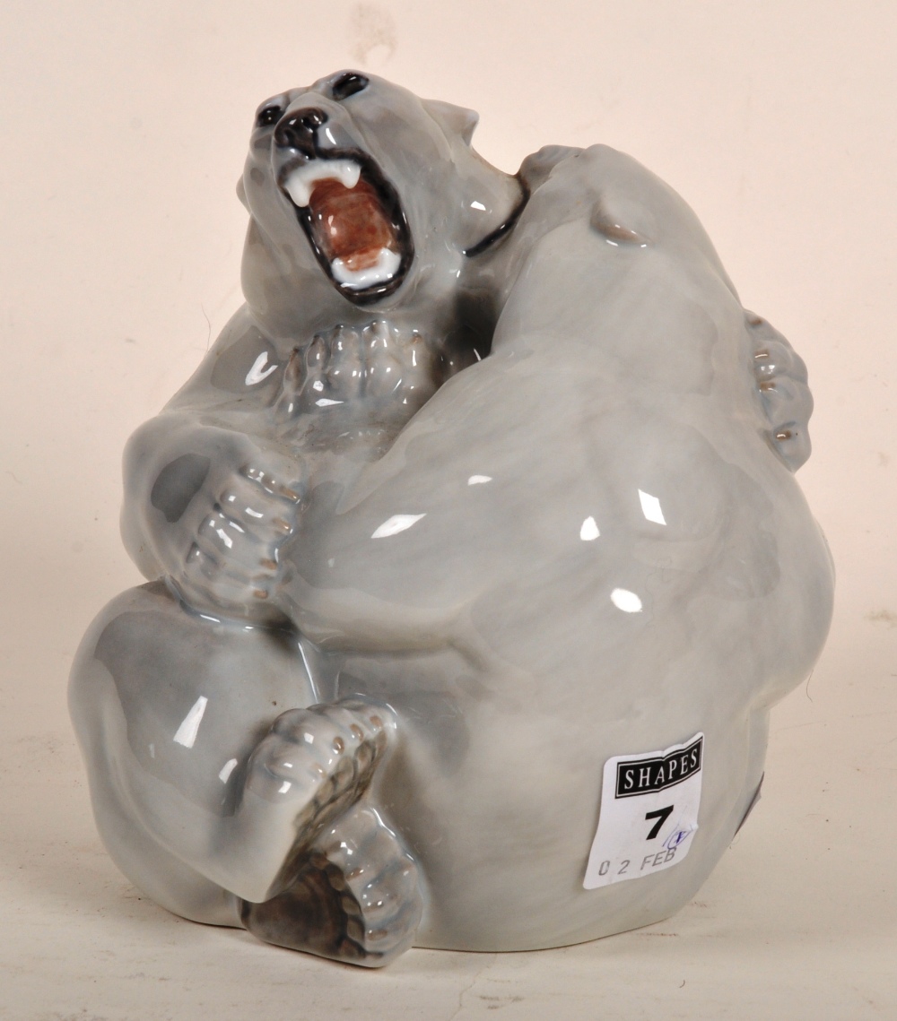 Royal Copenhagen figure group of two Polar Bears, model No.2317, 16 x 14cm