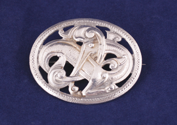 Large vintage Celtic silver brooch in the form of a mythical beast, 830 stamped on back with