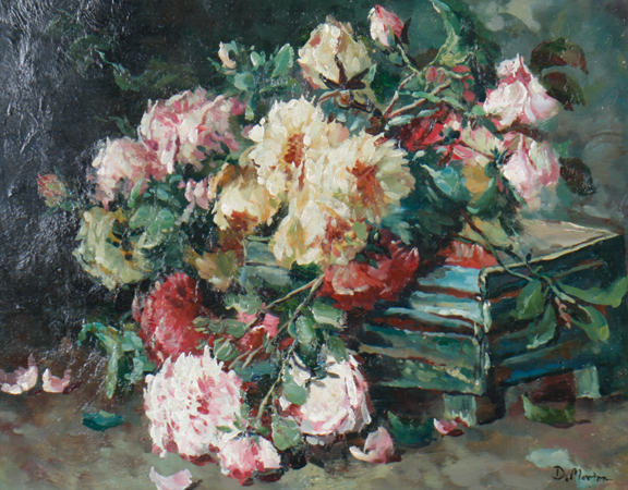 D. Morton Twentieth-century still life of flowers Oil on canvas 20 x 25 cm.