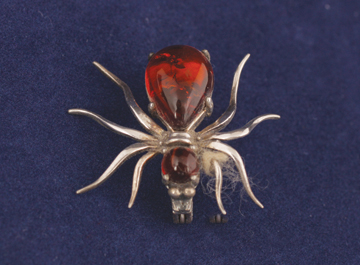 Sterling silver and amber spider brooch Provenance: Private Estate Collection