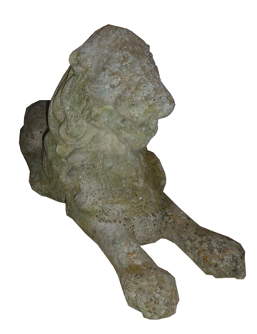 Nineteenth-century stone lion 45 cm. high