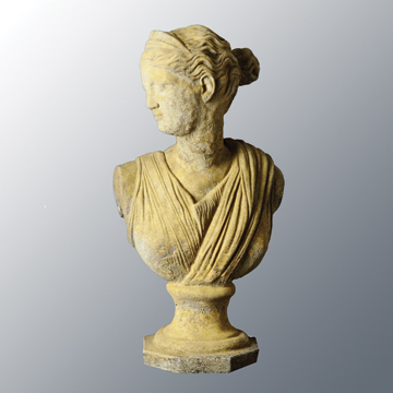 Reconstituted stone bust of Aphrodite 56 cm. high