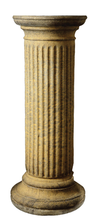 Reconstituted stone fluted column 85 cm. high