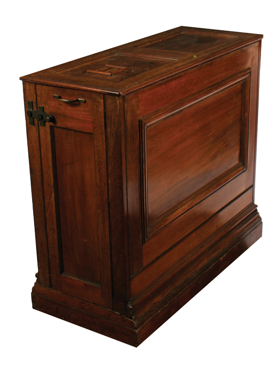 Nineteenth-century mahogany portfolio and print cabinet 96 cm. wide