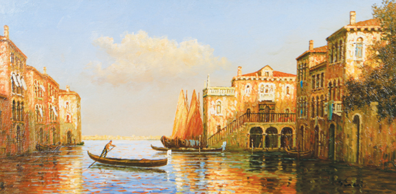 Viacil, Venice, Oil on canvas 20 x 40 cm.