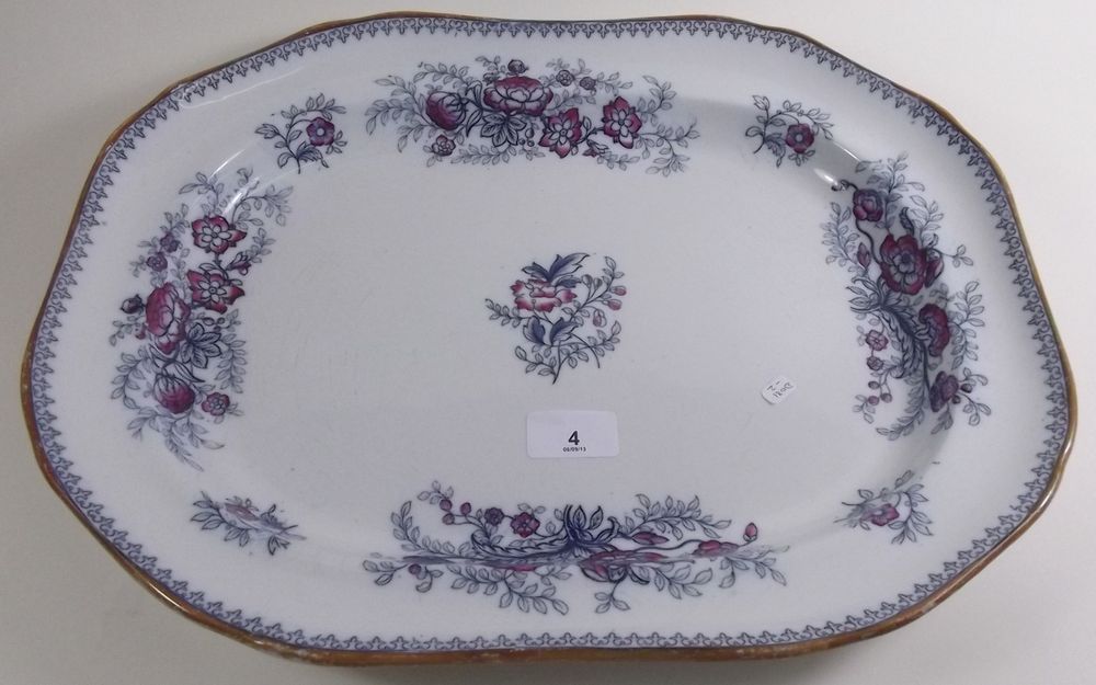 A Victorian Copeland meat plate 1874