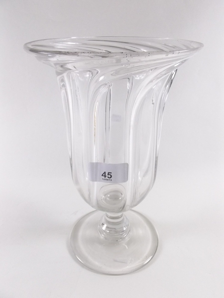 A Victorian glass celery vase