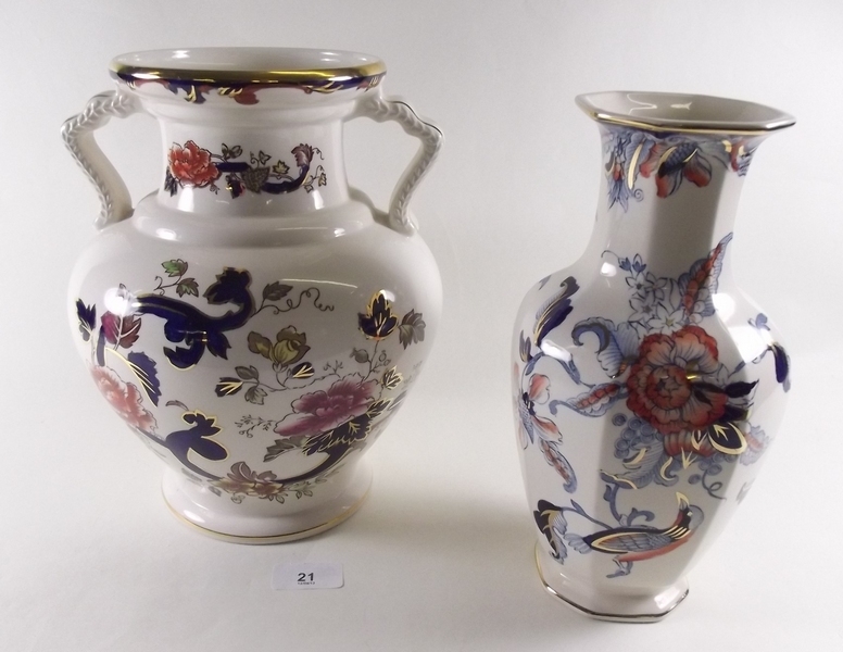 A Masons Mandalay large vase and a Cathay vase