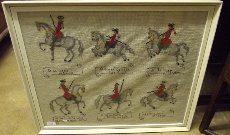 A French tapestry soldiers on horseback - 50 x 62cm