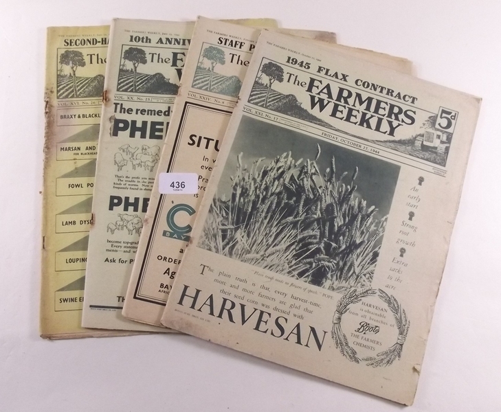 Four Farmers Weeklies - two from 1942, one from 1944 and 1946