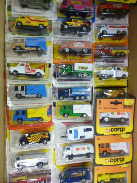 Corgi Juniors Commercial Vehicles, thirty models including 97 BP Tanker, 18 Wigwam Van Camper, 71