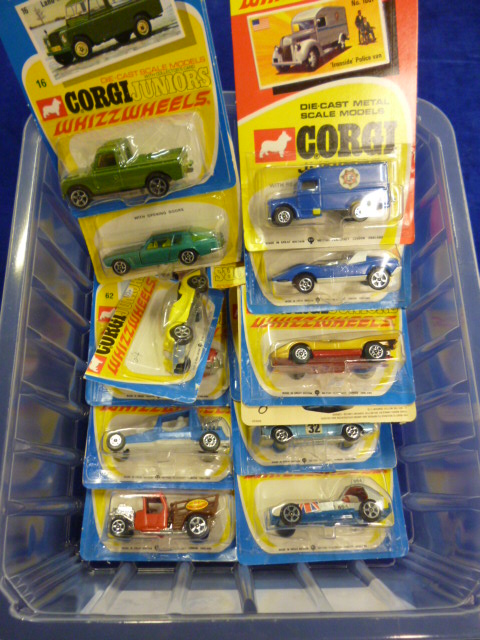 Corgi Juniors Whizzwheels, fourteen models including 78 Ole MacDonald`s Truck, 62 Volvo P1800, 63