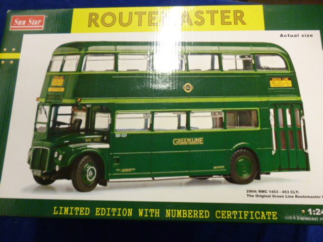 Sun Star 1:24 Routemaster `Green Line`, 2904, limited edition 4756/5000, RMC 1453-453 CLT, in