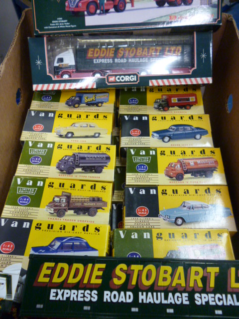 Vanguards: twenty eight car and commercial vehicles, in original boxes with Corgi Classics 14303