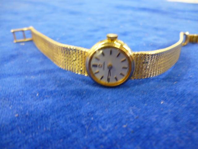 A 9ct gold ladies Omega wristwatch