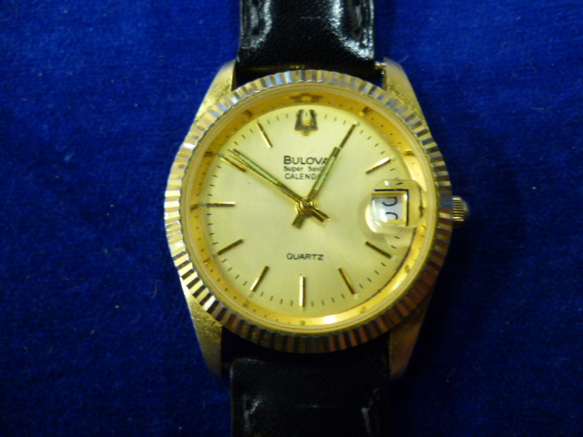 A Bulora quartz wristwatch with date window