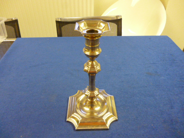 A 1928 George V silver candlestick by Garrard & Son (1) NO LIVE BIDDING FOR THIS SALE