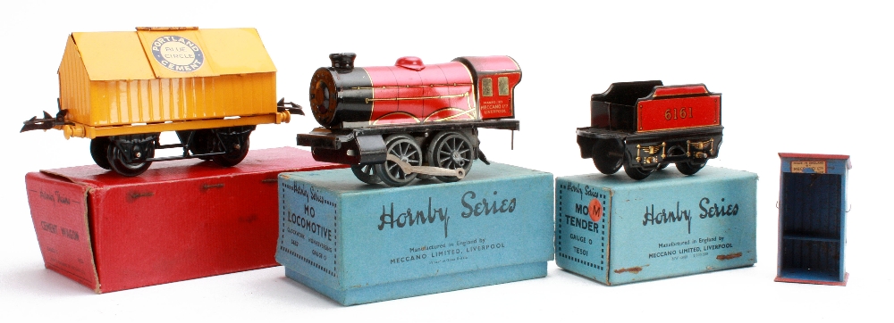 British 0 Gauge: including - Hornby Series - red MO Locomotive and Tender, with instructions dated