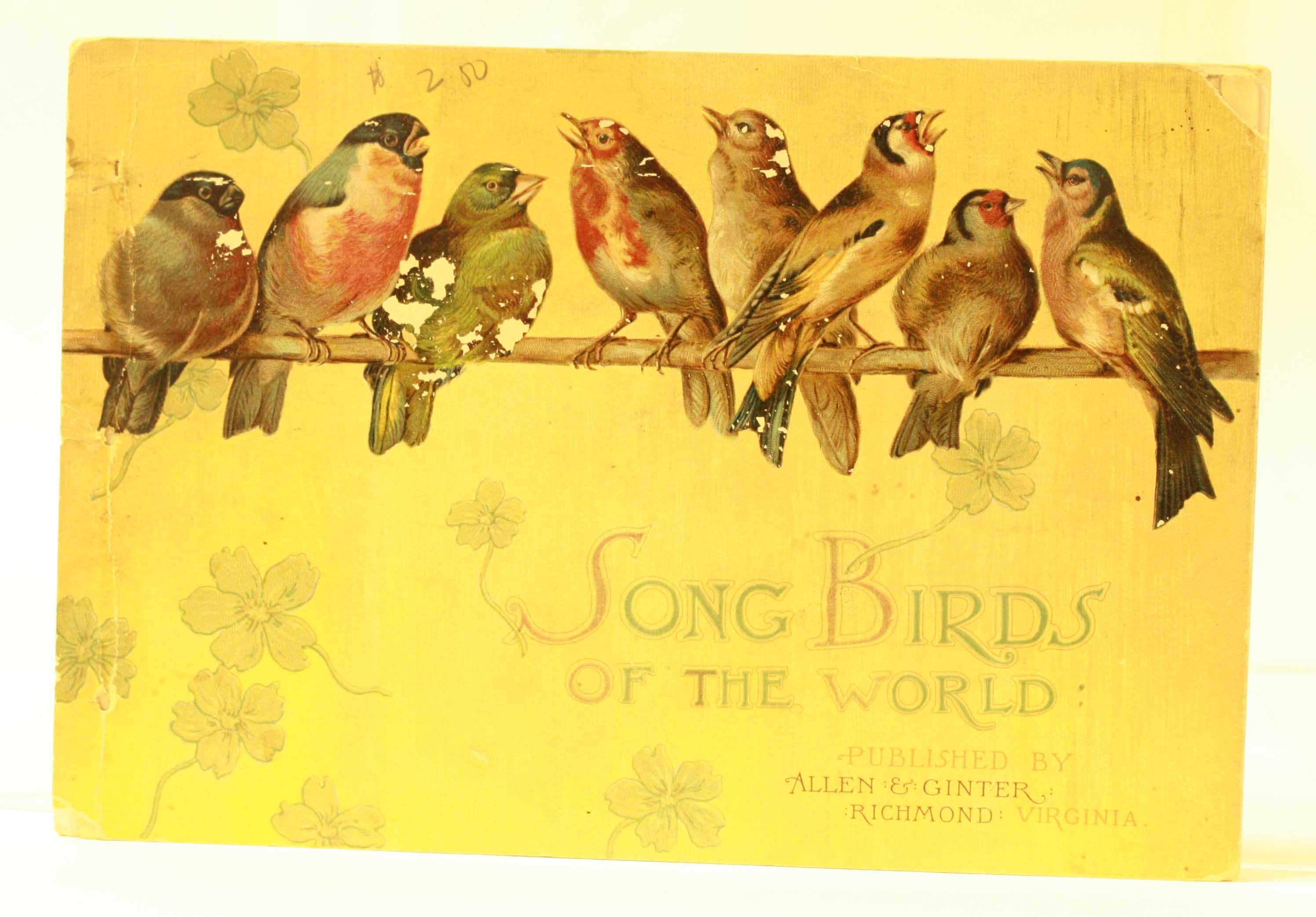 Tobacco issue, USA, Allen & Ginter, album for `Song Birds of the World` (front & backs covers