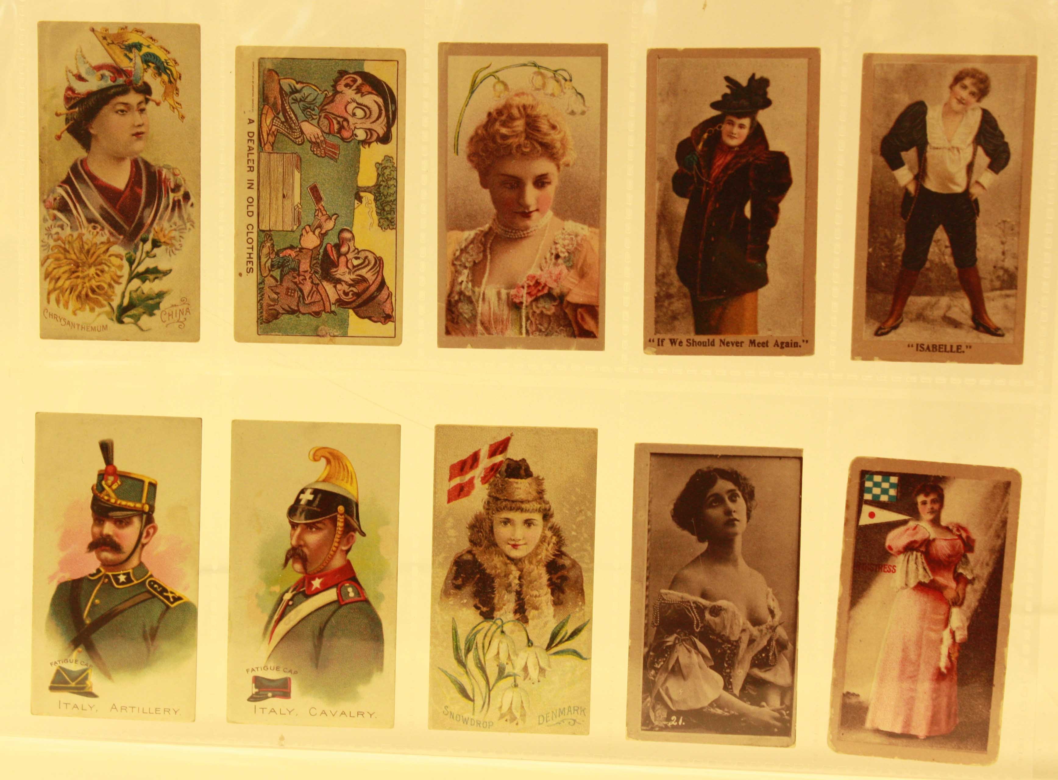 Cigarette cards, USA, American Tobacco Co, 10 type cards from various series (gd) (10)