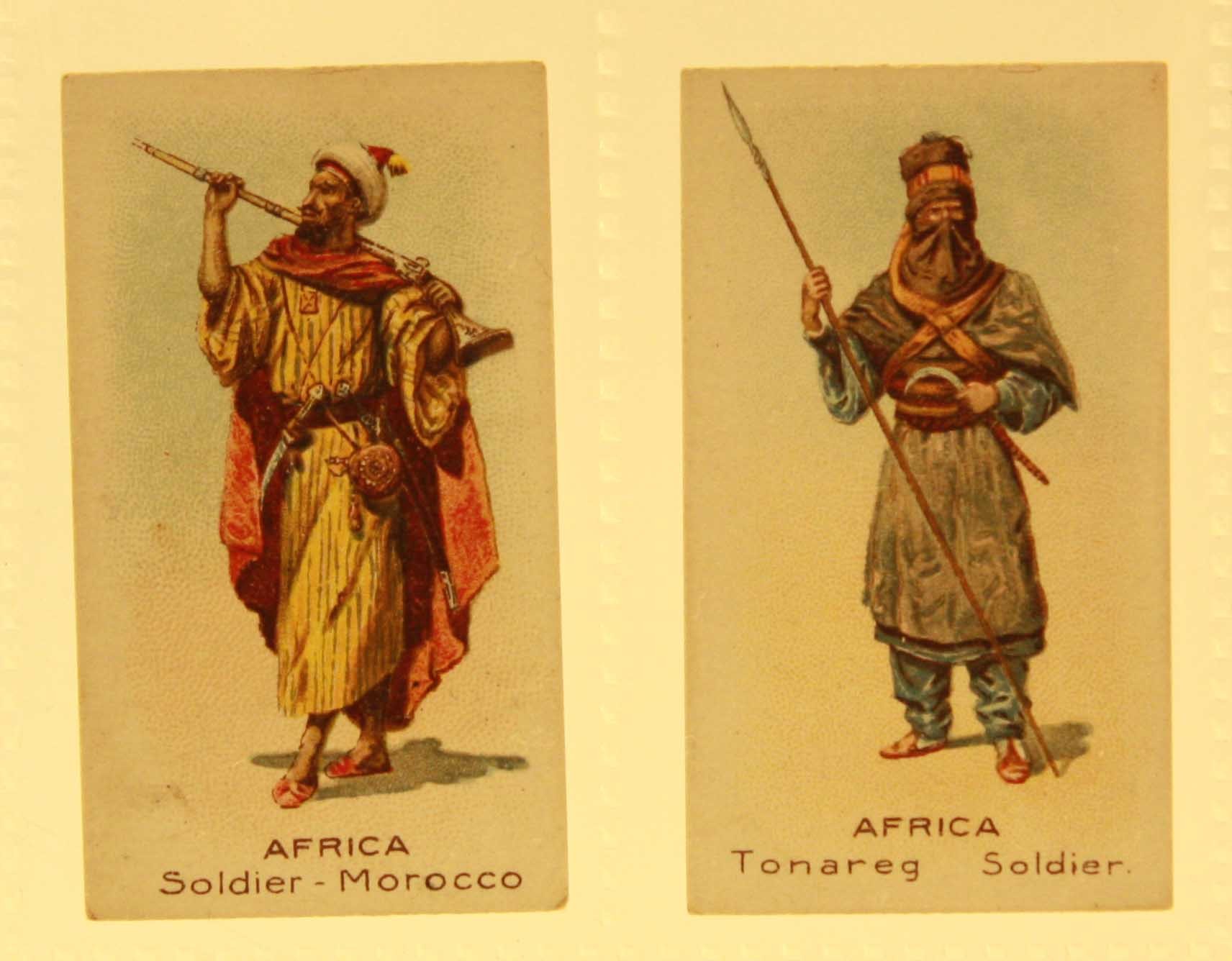 Cigarette cards, Military, BAT, Soldiers of the World (as Wills, Anon, plain back) (set, 75