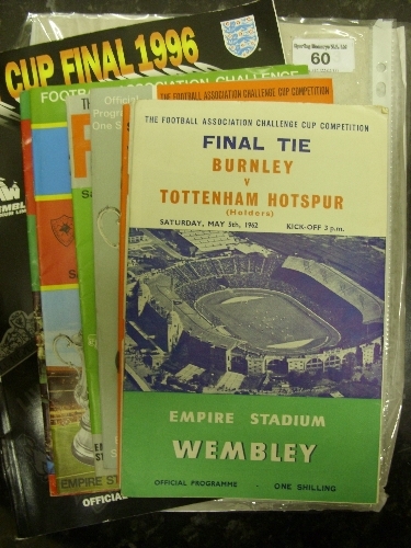 FA Cup Finals, a collection of 8 programmes, all in good condition, 1962, 1963, 1965, 1967, 1968,