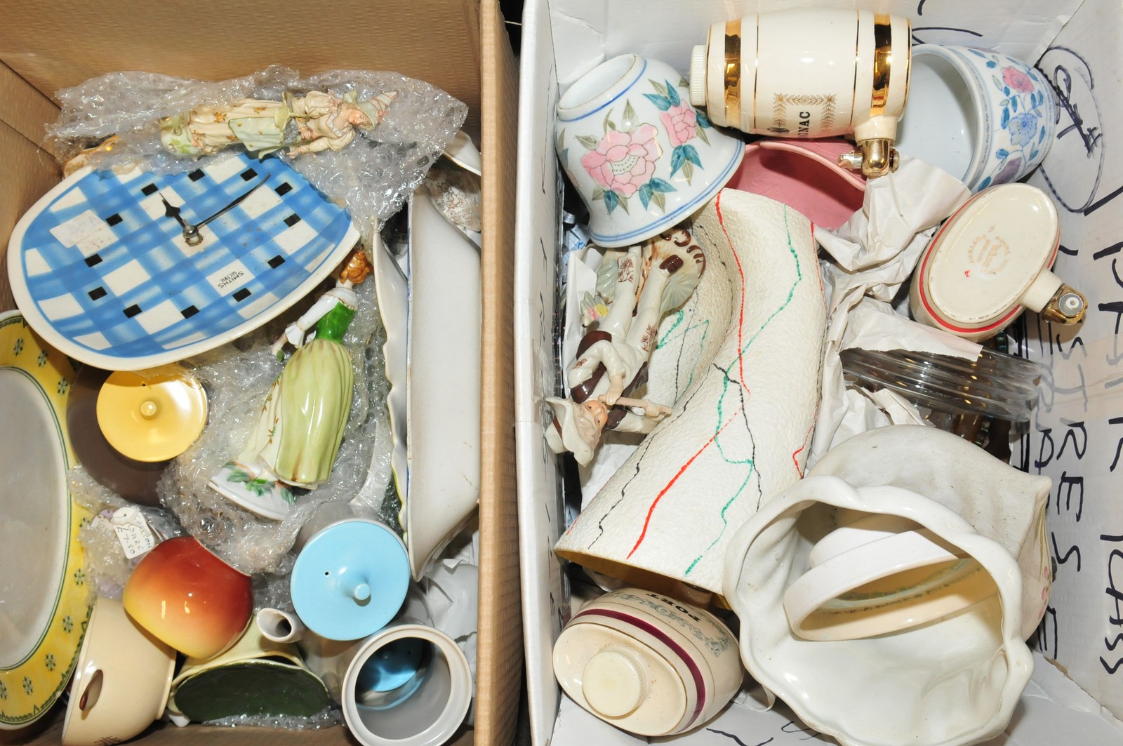 Two boxes of mixed ceramics including Carltonware