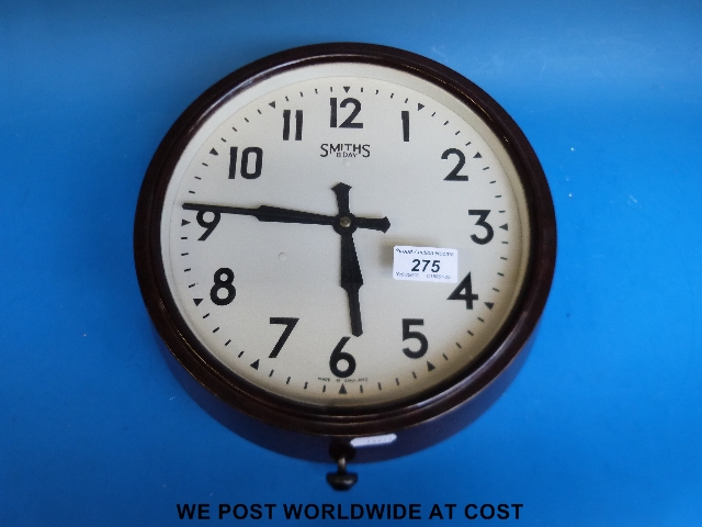 Smiths 8-day bakelite wall clock