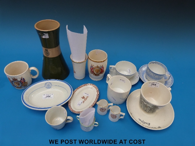 A collection of Spode to include Copeland black printed cup & saucer with an image of a church,