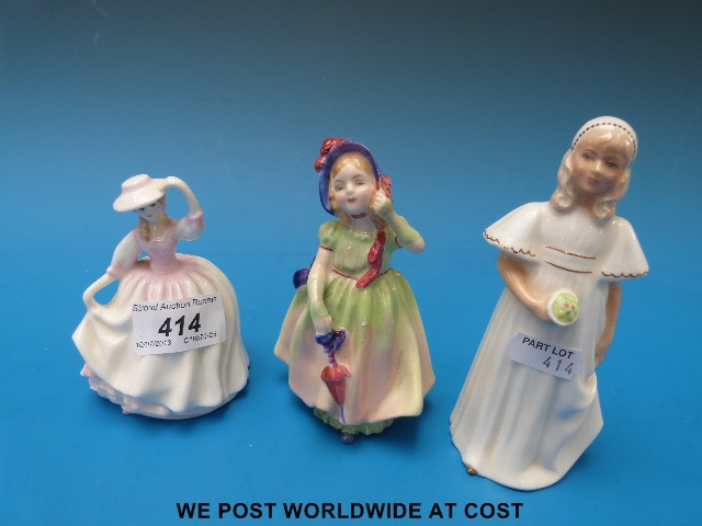 Royal Doulton figurines, "Buttercup" "Bridesmaid" and "Babie".