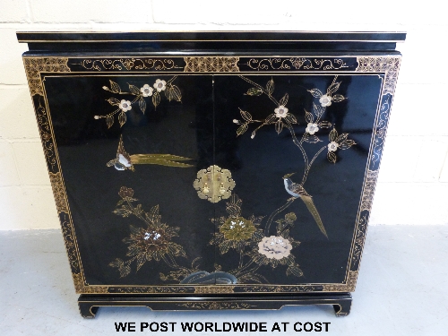 A Japanese cabinet in the Japanesque style originally purchased from Harrods.