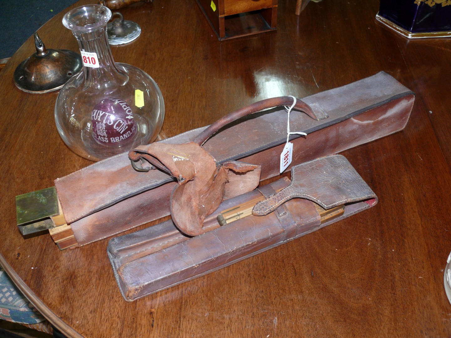 A scarce early 20th century mahogany and boxwood folding horse measure, calibrated in feet and