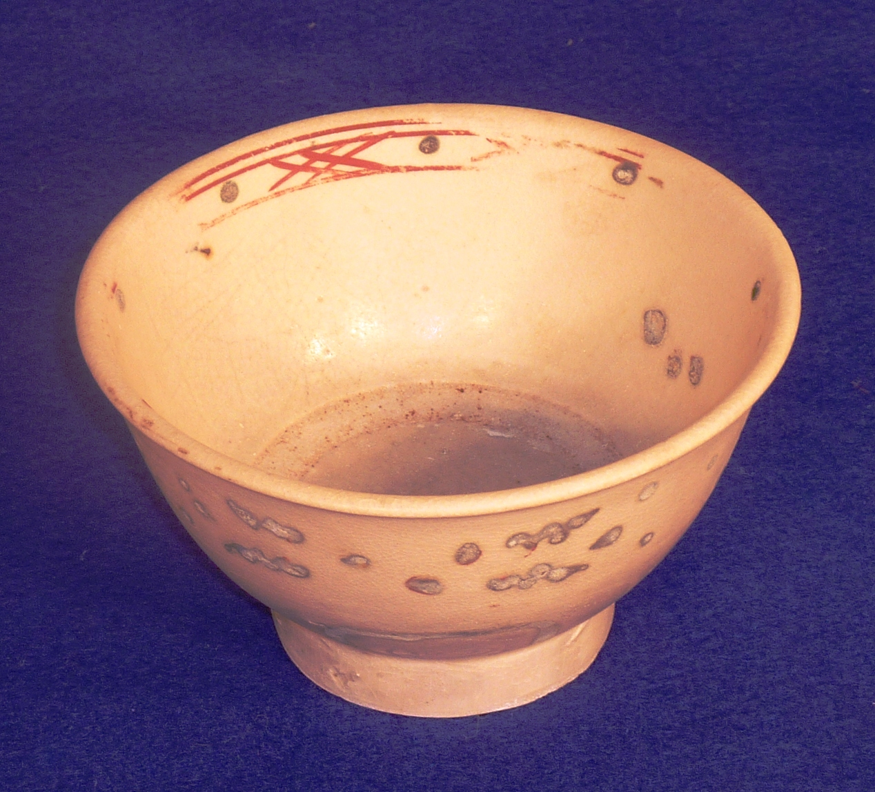 Ming Dynasty (1368 - 1644), Hoi An Hoard, a circular footed Bowl, unusually decorated with