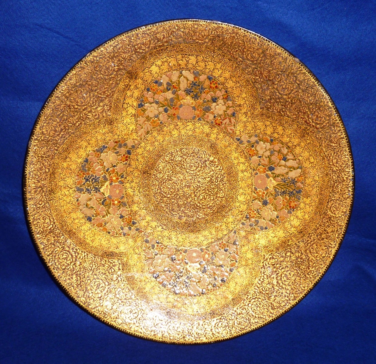 A large Kashmiri Lacquered Papier-Mache Bowl, Srinagar, Kashmir, India, Late 19th / early 20th
