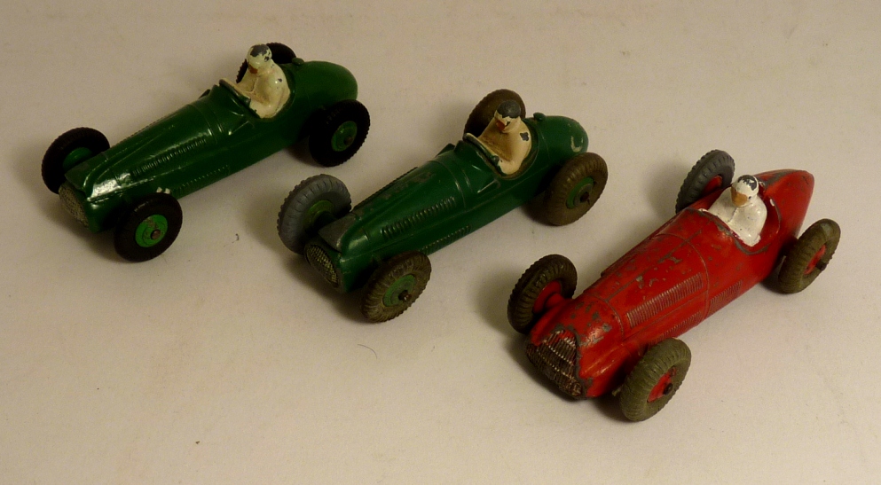 DINKY - 23G Cooper Bristol racing car, green with grey wheels; 233 Cooper Bristol racing car,