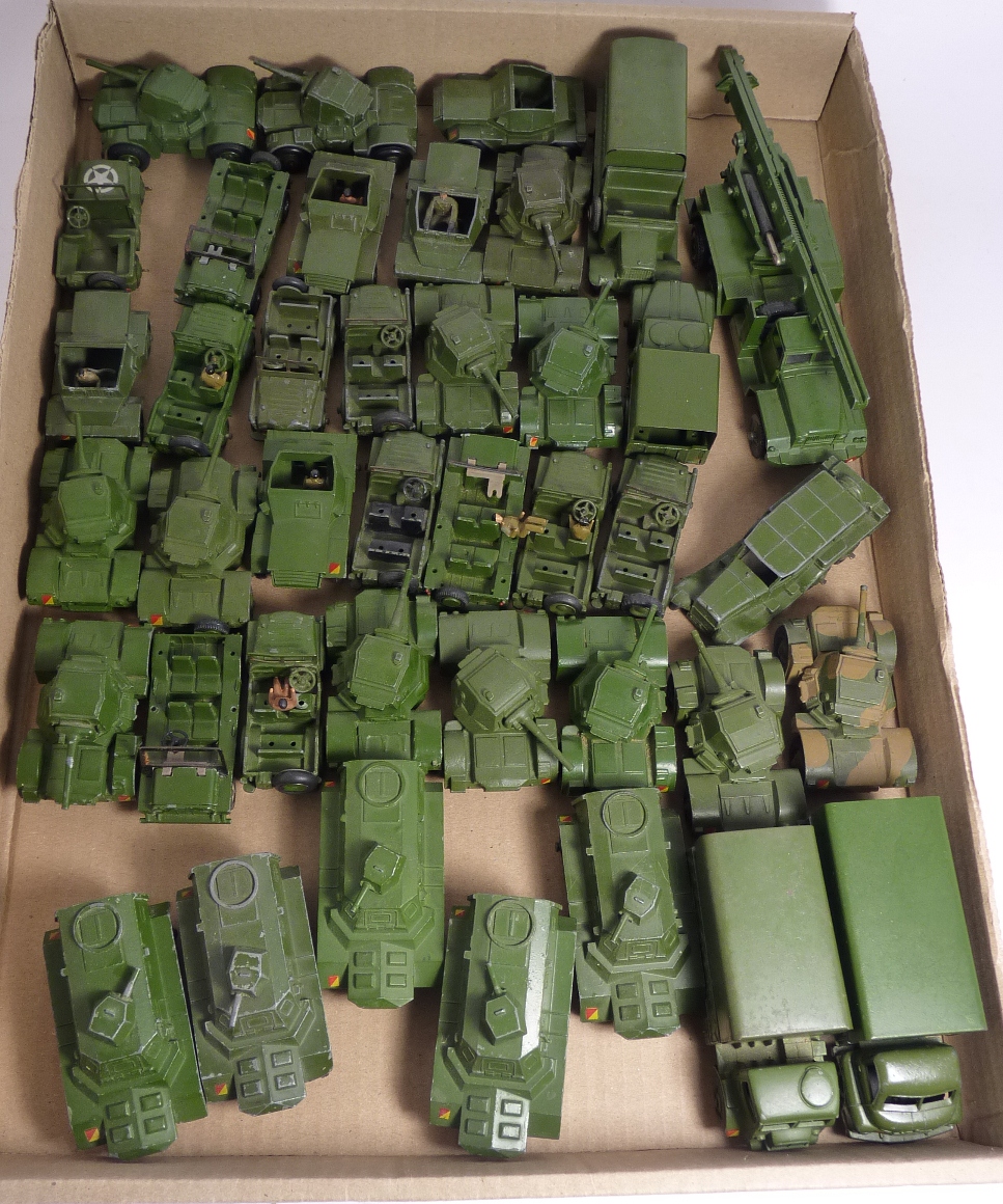 DINKY - approx 40 Military vehicles including Armoured Personnel Carriers, Jeeps, Austin Champ,