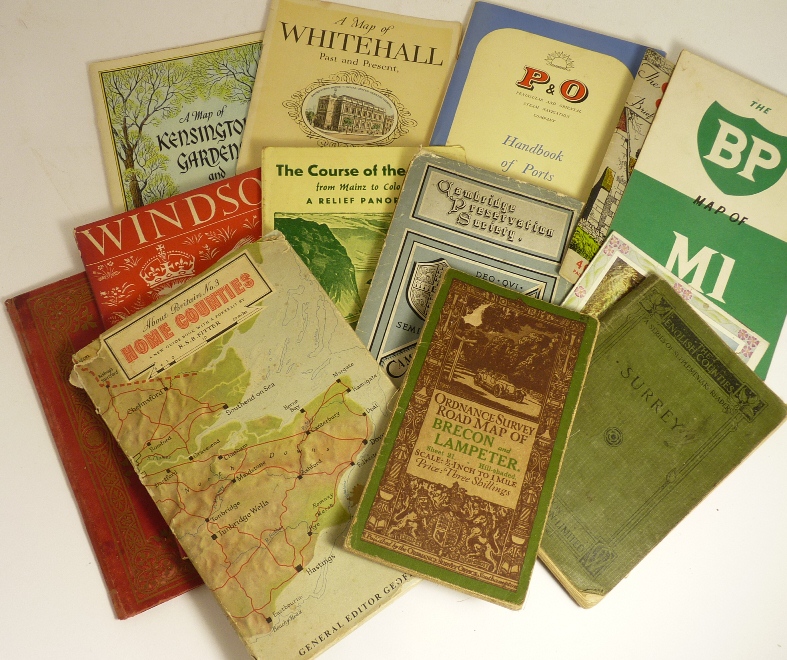 A quantity of road maps including OS Brecon and Lampeter c.1913; Cambridge & District Footpaths Map;