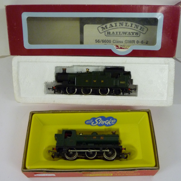 HORNBY - R51S GWR 0-6-0PT loco no.8751 green, with operating instructions, in box and DAPOL MAINLINE