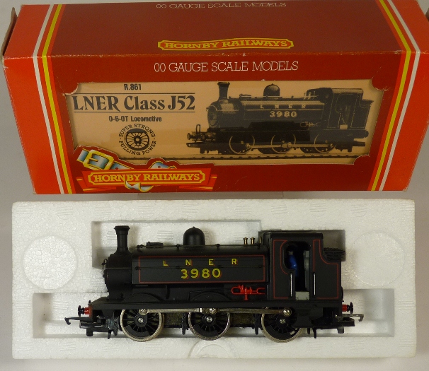 HORNBY RAILWAYS - R861 LNER class J52 0-6-0T no.3980 black, boxed ++loco near mint, box with some